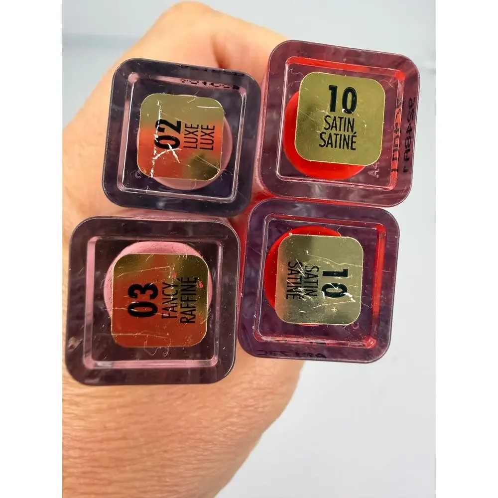 Milani Amore Matte Satin Lip Creme Lot of 4 Fancy Luxe Red Pink Discontinued